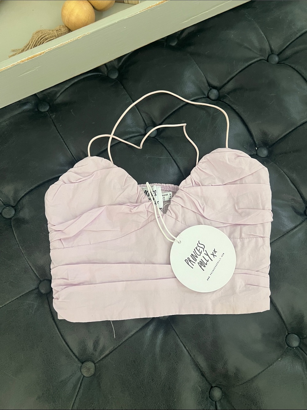 Princess Polly lilac strappy crop top